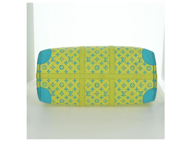 LOUIS VUITTON Borsa Keepall Bandoulière 50 Playground Gialla M21869 Auth AMZ519SM Giallo - vista 5