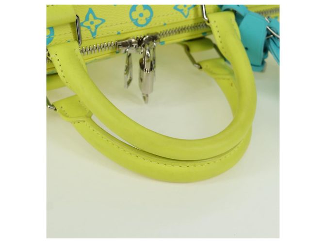 LOUIS VUITTON Borsa Keepall Bandoulière 50 Playground Gialla M21869 Auth AMZ519SM Giallo - vista 7