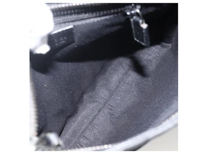 Borsa a Spalla GG Canvas Gucci Nera Argento 122793 Auth BAZ206A Nero - vista 11