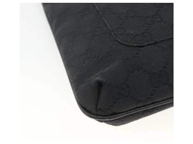 Borsa a Spalla GG Canvas Gucci Nera Argento 122793 Auth BAZ206A Nero - vista 14