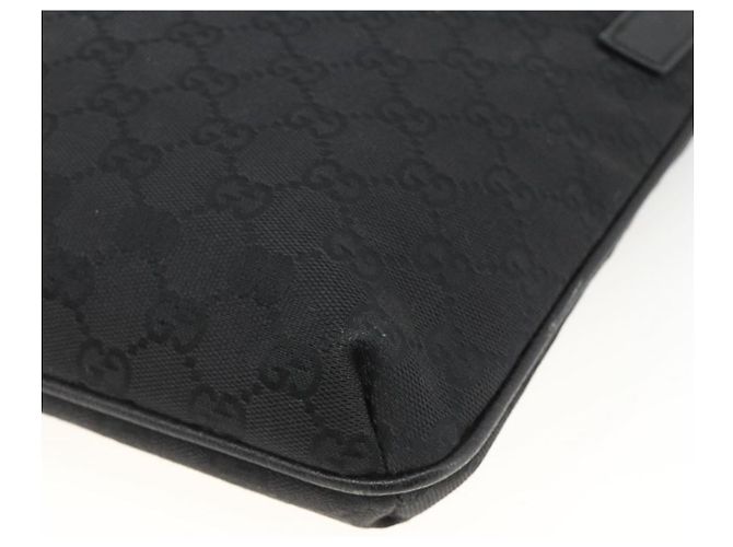 Borsa a Spalla GG Canvas Gucci Nera Argento 122793 Auth BAZ206A Nero - vista 15