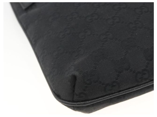 Borsa a Spalla GG Canvas Gucci Nera Argento 122793 Auth BAZ206A Nero - vista 16