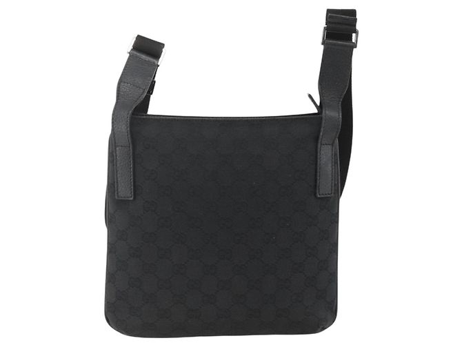 Borsa a Spalla GG Canvas Gucci Nera Argento 122793 Auth BAZ206A Nero - vista 2