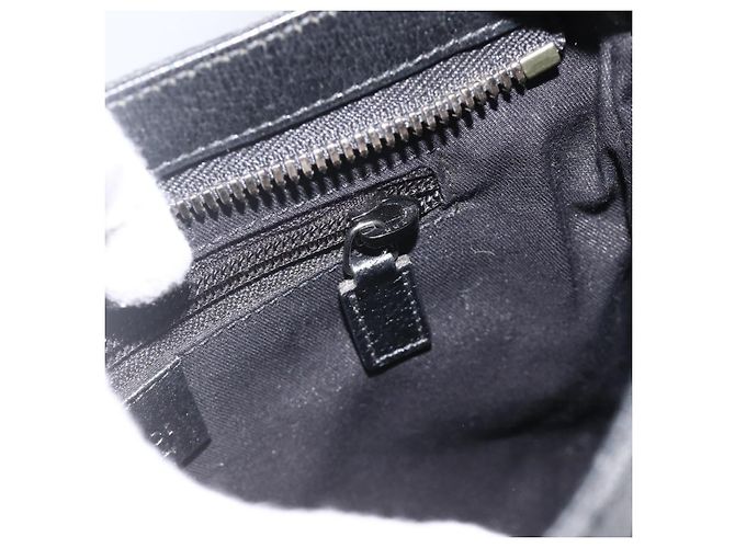 Borsa a Spalla GG Canvas Gucci Nera Argento 122793 Auth BAZ206A Nero - vista 20