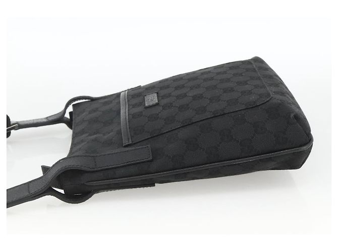 Borsa a Spalla GG Canvas Gucci Nera Argento 122793 Auth BAZ206A Nero - vista 3