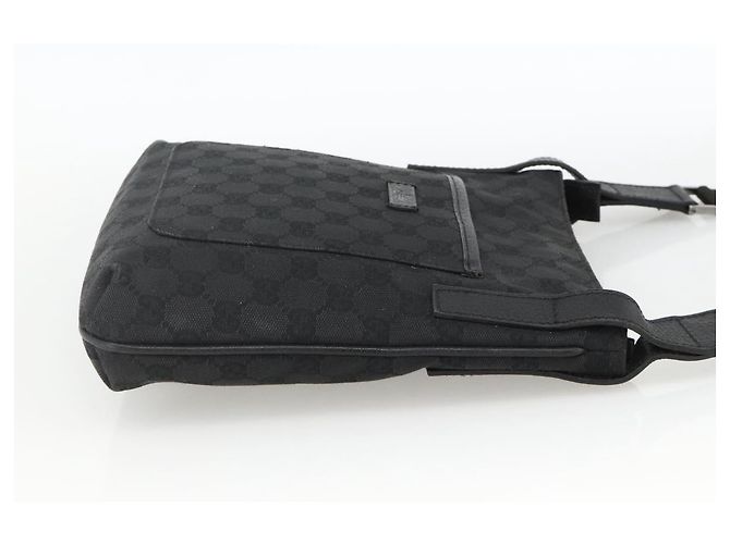 Borsa a Spalla GG Canvas Gucci Nera Argento 122793 Auth BAZ206A Nero - vista 4