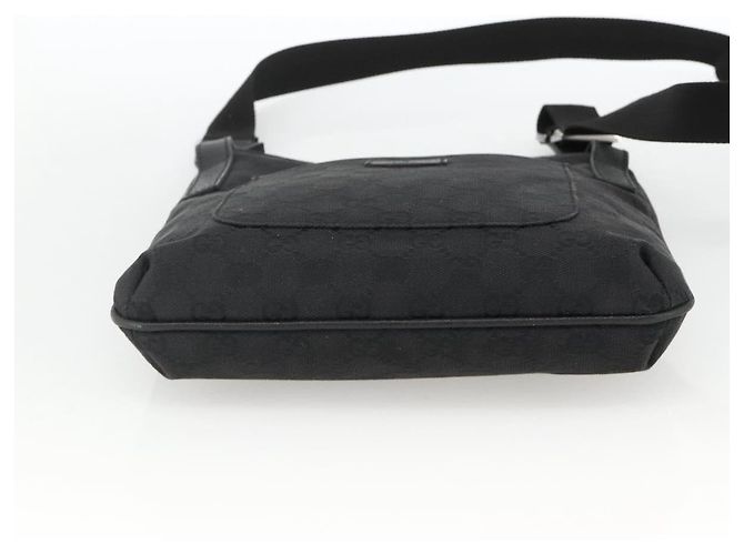 Borsa a Spalla GG Canvas Gucci Nera Argento 122793 Auth BAZ206A Nero - vista 5