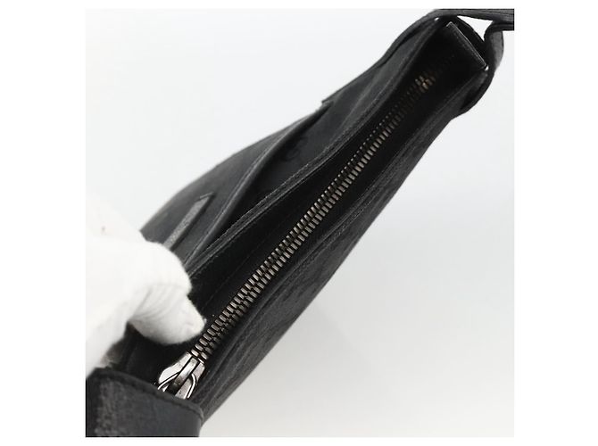 Borsa a Spalla GG Canvas Gucci Nera Argento 122793 Auth BAZ206A Nero - vista 6