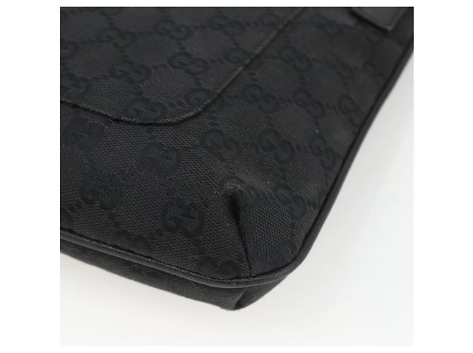 Borsa a Spalla GG Canvas Gucci Nera Argento 122793 Auth BAZ206A Nero - vista 9