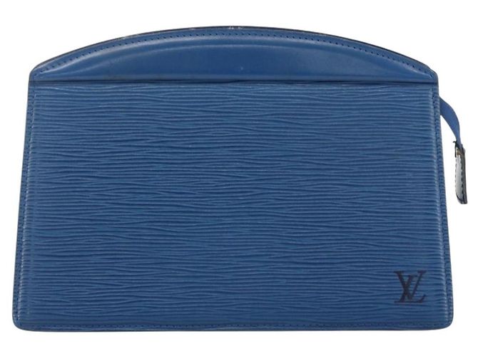 LOUIS VUITTON Pochette Crete Epi Blu M48405 LV Auth BAZ282 - vista 13