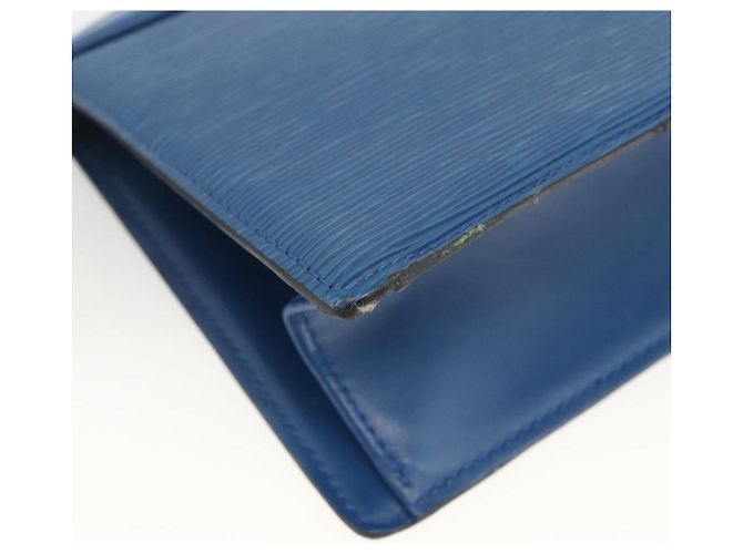 LOUIS VUITTON Pochette Crete Epi Blu M48405 LV Auth BAZ282 - vista 16