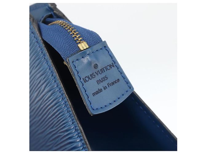 LOUIS VUITTON Pochette Crete Epi Blu M48405 LV Auth BAZ282 - vista 9