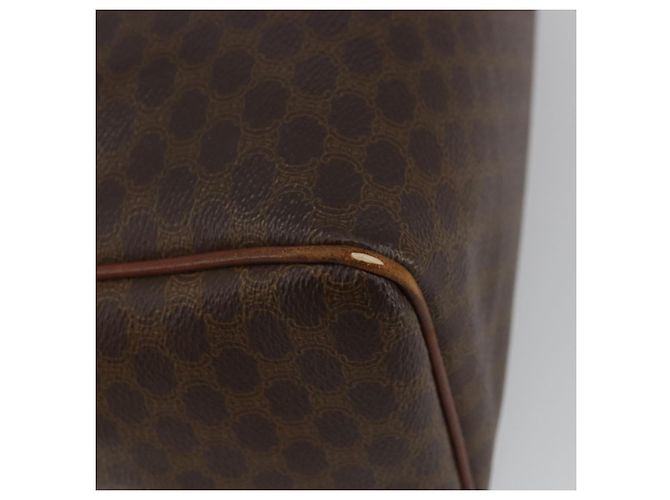 Céline Borsa Boston in tela Macadam CELINE in pelle PVC marrone oro Auth BA11759 D'oro - vista 16