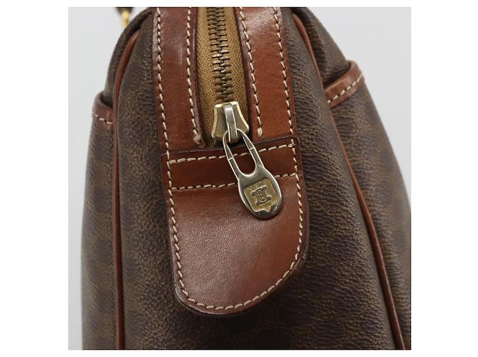 Céline Borsa Boston in tela Macadam CELINE in pelle PVC marrone oro Auth BA11759 D'oro - vista 18