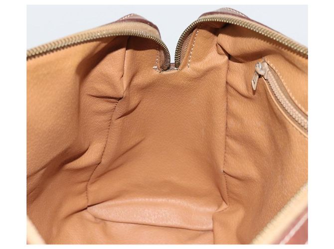 Céline Borsa Boston in tela Macadam CELINE in pelle PVC marrone oro Auth BA11759 D'oro - vista 21