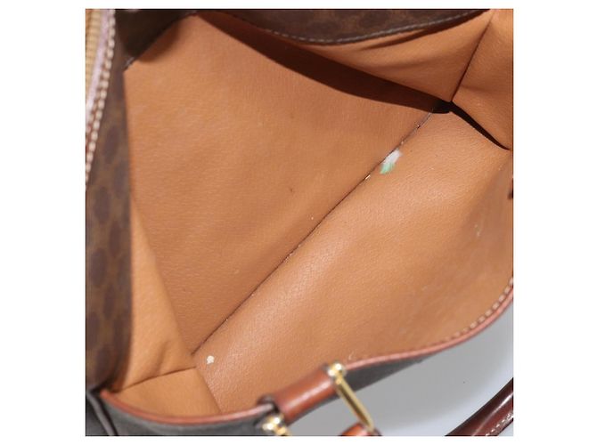 Céline Borsa Boston in tela Macadam CELINE in pelle PVC marrone oro Auth BA11759 D'oro - vista 23