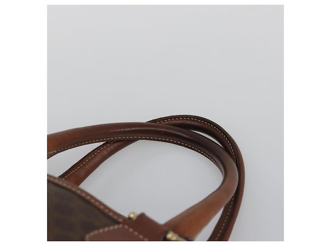 Céline Borsa Boston in tela Macadam CELINE in pelle PVC marrone oro Auth BA11759 D'oro - vista 8