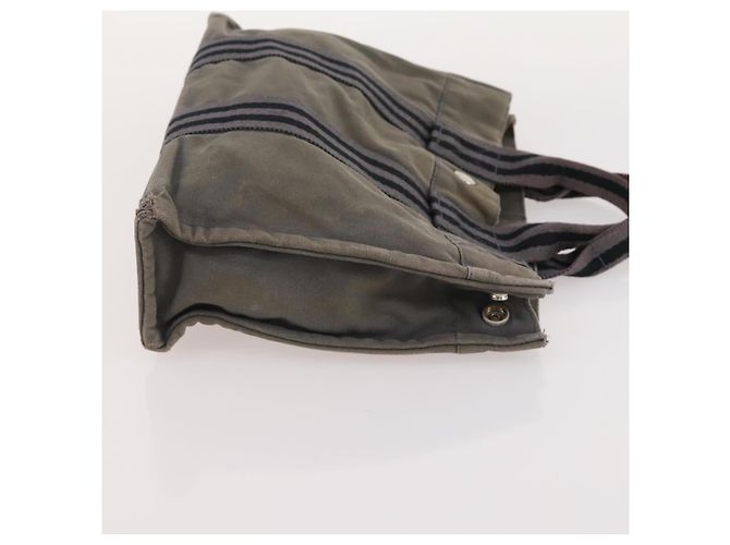 Bolsa de mão Burberrys Hermes Nova Check em lona nylon 4 peças Bege Cinza Auth BAZ311 Marrom - vista 17