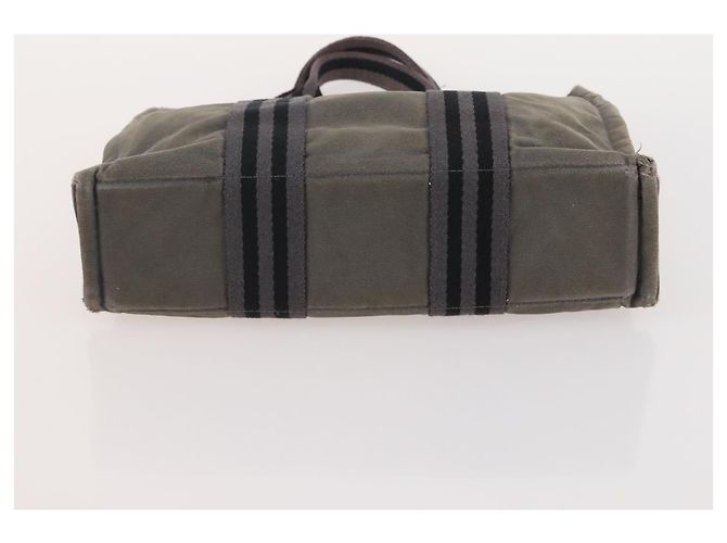 Bolsa de mão Burberrys Hermes Nova Check em lona nylon 4 peças Bege Cinza Auth BAZ311 Marrom - vista 19