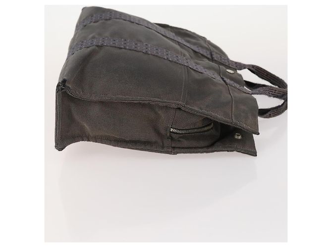 Bolsa de mão Burberrys Hermes Nova Check em lona nylon 4 peças Bege Cinza Auth BAZ311 Marrom - vista 4