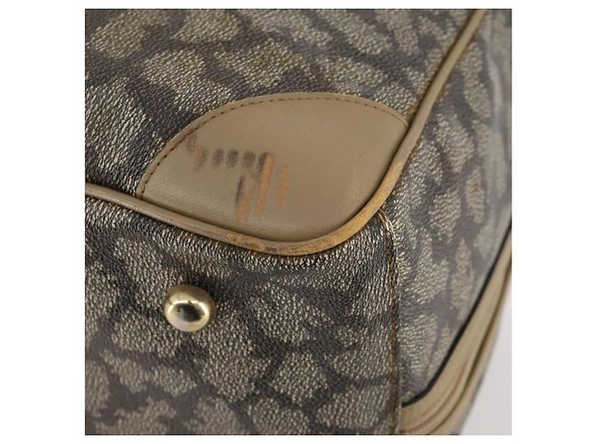 Saint Laurent Borsa Boston in PVC pelle beige grigia Auth 173616 Marrone - vista 14