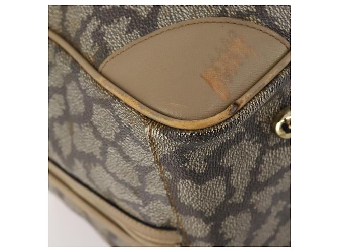Saint Laurent Borsa Boston in PVC pelle beige grigia Auth 173616 Marrone - vista 15