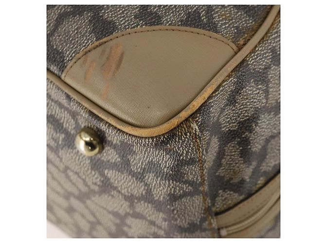 Saint Laurent Borsa Boston in PVC pelle beige grigia Auth 173616 Marrone - vista 16