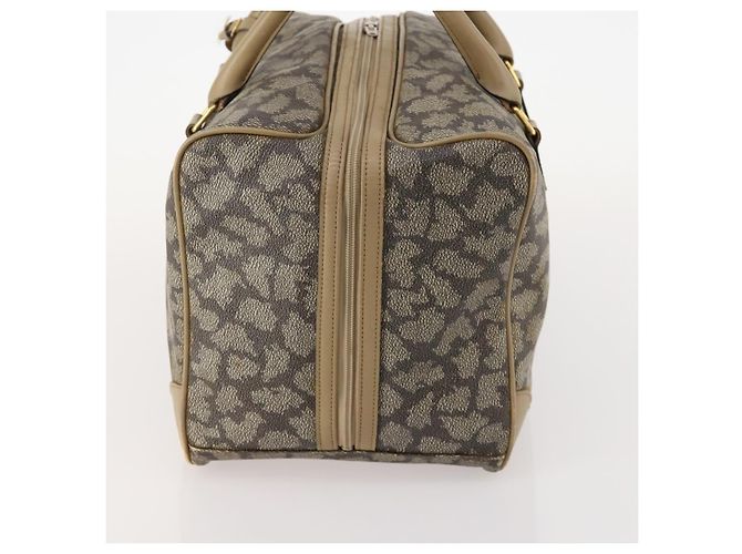 Saint Laurent Borsa Boston in PVC pelle beige grigia Auth 173616 Marrone - vista 3