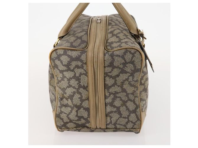 Saint Laurent Borsa Boston in PVC pelle beige grigia Auth 173616 Marrone - vista 4