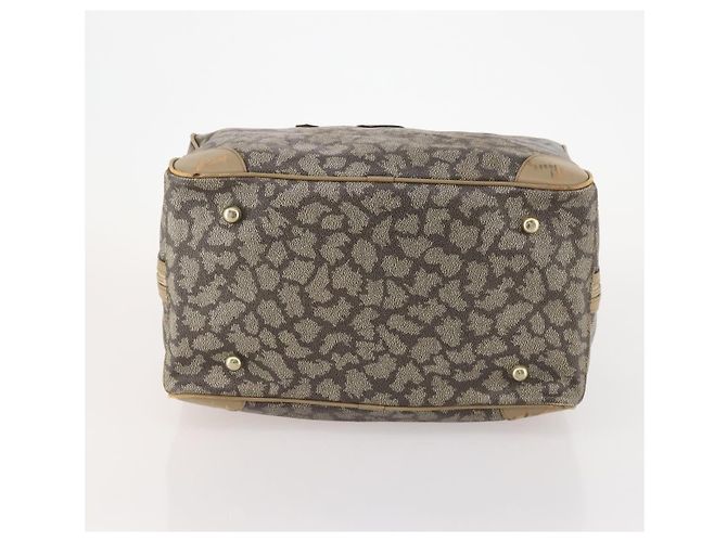 Saint Laurent Borsa Boston in PVC pelle beige grigia Auth 173616 Marrone - vista 5