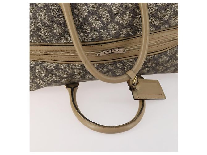Saint Laurent Borsa Boston in PVC pelle beige grigia Auth 173616 Marrone - vista 7