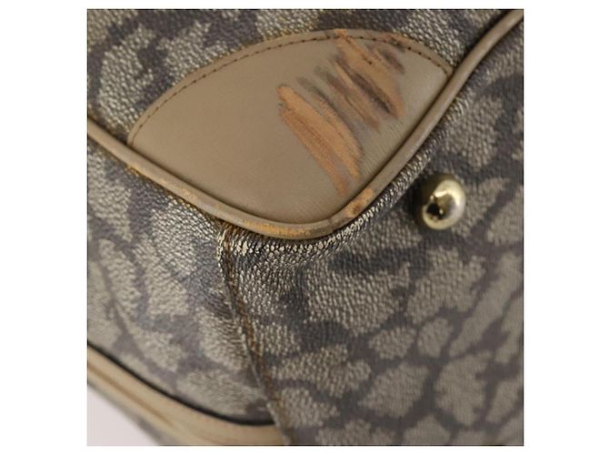 Saint Laurent Borsa Boston in PVC pelle beige grigia Auth 173616 Marrone - vista 9