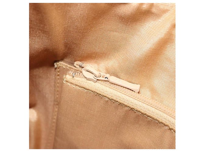 Burberry Borsa a Spalla Nova Check in Tela e Pelle Beige Argento Auth ARZ872 - vista 20