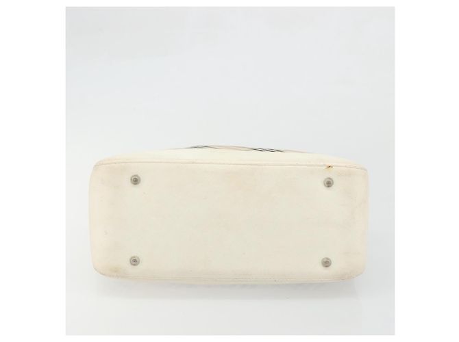 Burberry Borsa a Spalla Nova Check in Tela e Pelle Beige Argento Auth ARZ872 - vista 5