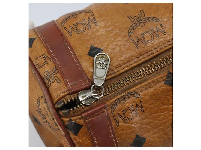 Borsa a Spalla MCM Vicetos Logogram in Pelle PVC Marrone Oro Auth SW2165 D'oro - vista 18