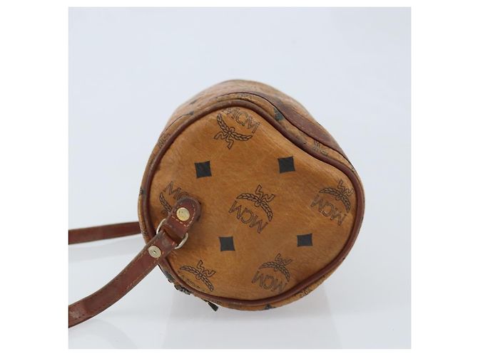 Borsa a Spalla MCM Vicetos Logogram in Pelle PVC Marrone Oro Auth SW2165 D'oro - vista 4