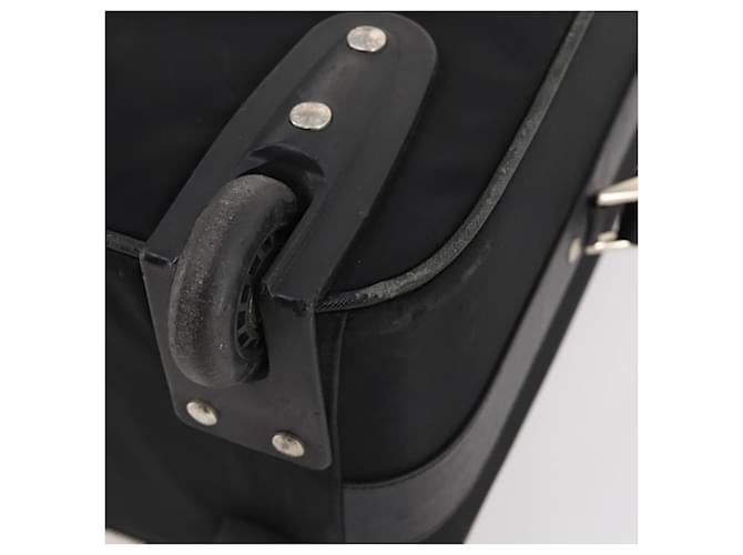 PRADA Custodia Trunk Nylon Nero Argento Auth fm5302 - vista 19