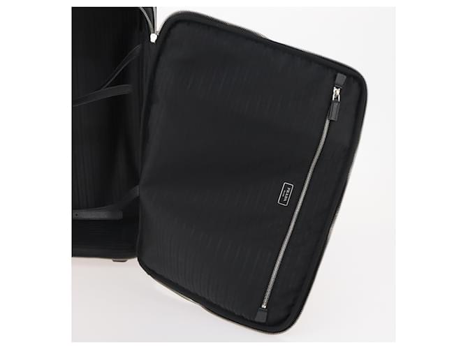 PRADA Custodia Trunk Nylon Nero Argento Auth fm5302 - vista 24