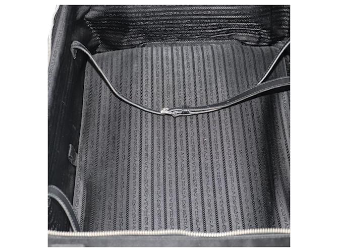 PRADA Custodia Trunk Nylon Nero Argento Auth fm5302 - vista 28