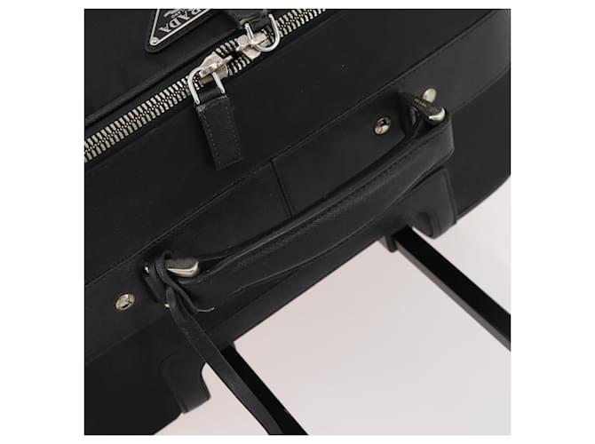 PRADA Custodia Trunk Nylon Nero Argento Auth fm5302 - vista 9