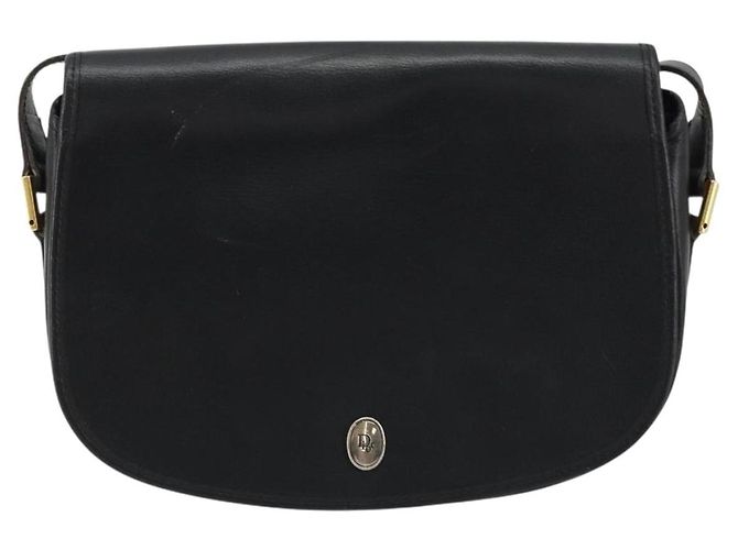 Borsa a Spalla Christian Dior in Pelle Nera e Oro Auth ARZ819 Nero D'oro - vista 13