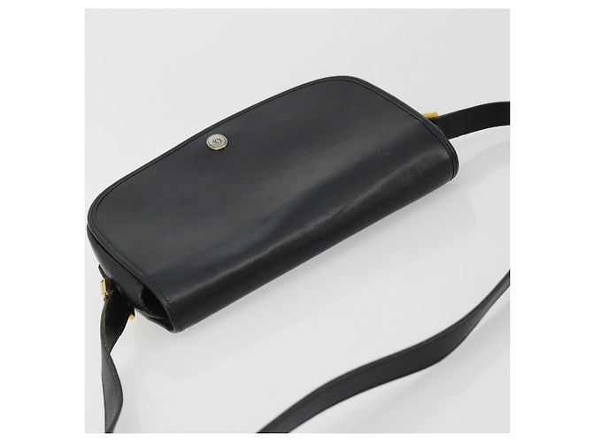 Borsa a Spalla Christian Dior in Pelle Nera e Oro Auth ARZ819 Nero D'oro - vista 6