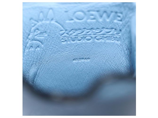 LOEWE LOEWE �~ Studio Ghibli Il Mio Vicino Totoro Pochette in Pelle Blu Auth 167190SM Blu chiaro - vista 11