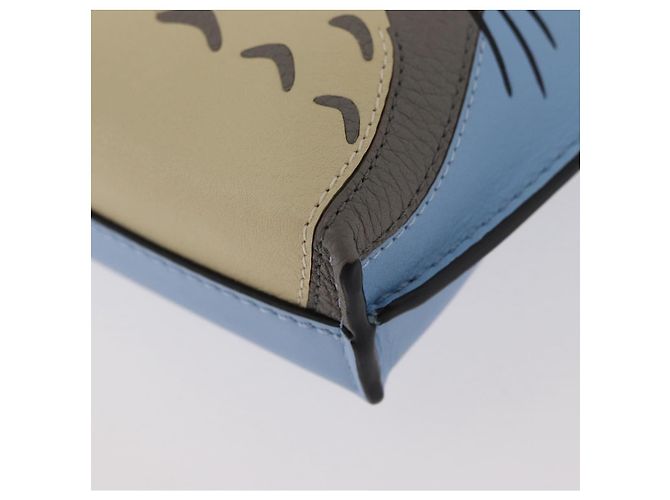 LOEWE LOEWE �~ Studio Ghibli Il Mio Vicino Totoro Pochette in Pelle Blu Auth 167190SM Blu chiaro - vista 16