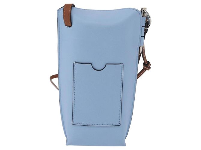 LOEWE LOEWE �~ Studio Ghibli Il Mio Vicino Totoro Pochette in Pelle Blu Auth 167190SM Blu chiaro - vista 2