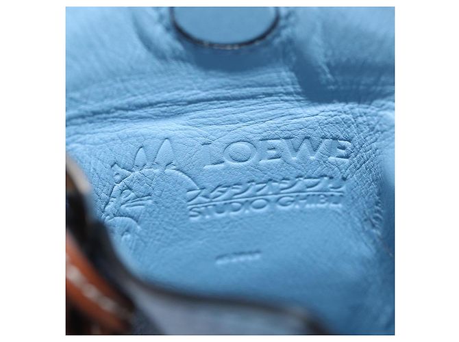 LOEWE LOEWE �~ Studio Ghibli Il Mio Vicino Totoro Pochette in Pelle Blu Auth 167190SM Blu chiaro - vista 22