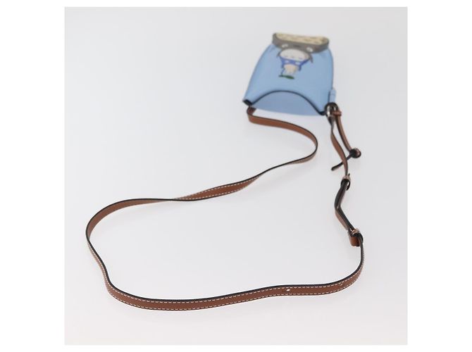 LOEWE LOEWE �~ Studio Ghibli Il Mio Vicino Totoro Pochette in Pelle Blu Auth 167190SM Blu chiaro - vista 7