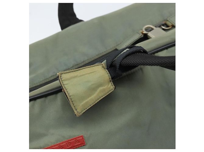PRADA Sport Schultertasche aus grauem Nylon mit silberner Authentizität 174086 Braun - Ansicht 21
