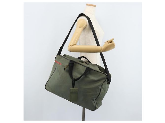 PRADA Sport Schultertasche aus grauem Nylon mit silberner Authentizität 174086 Braun - Ansicht 29