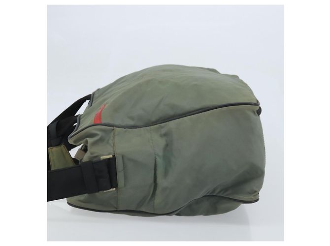 PRADA Sport Schultertasche aus grauem Nylon mit silberner Authentizität 174086 Braun - Ansicht 4
